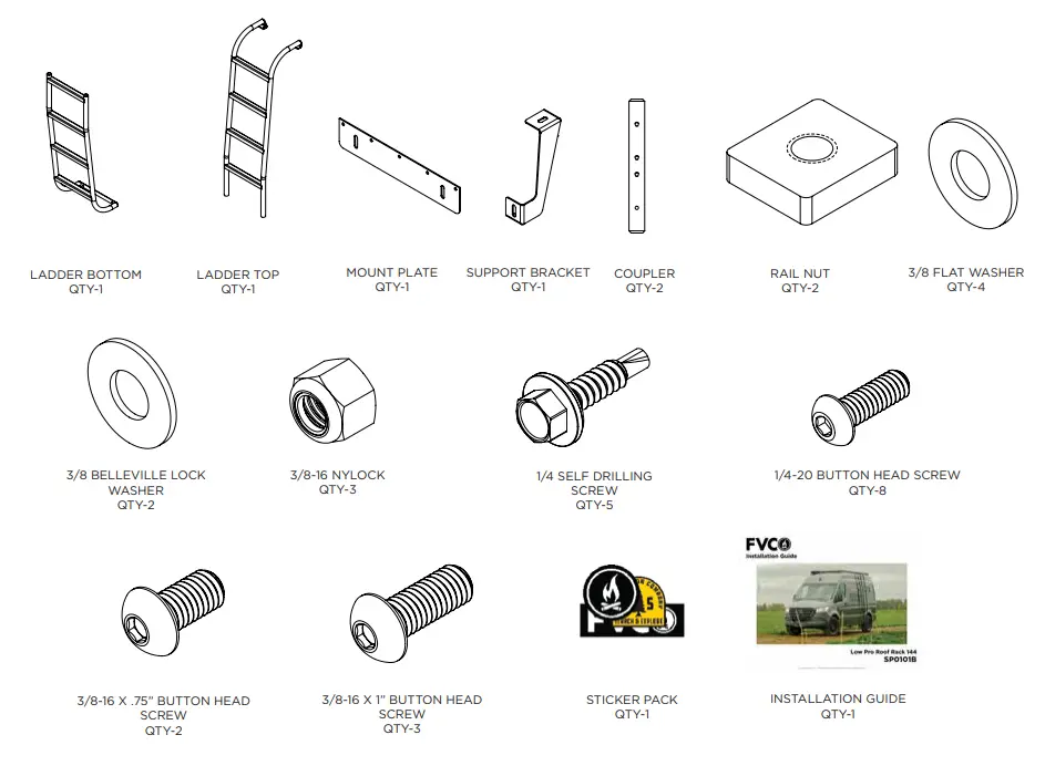 FVCO SP0201B Sprinter Side Ladder -fig2