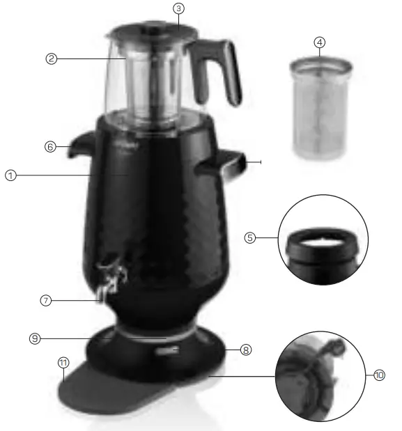 arzum 2200W EHLIKEYF Tea Machine - Fig 1