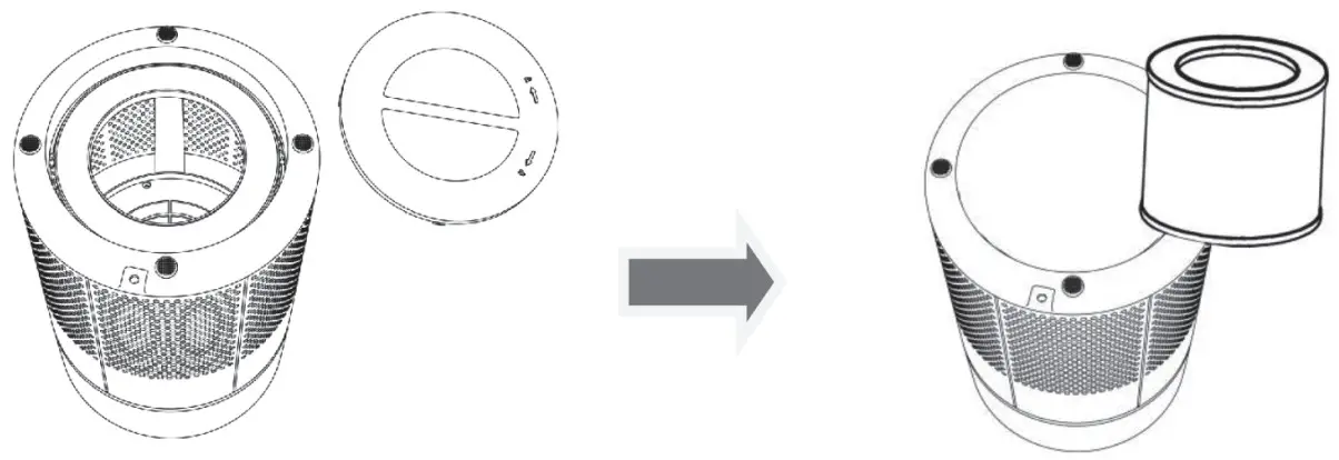 MEDIC THERAPEUTICS 1005001948215975 Air Purifier - counter-clockwise