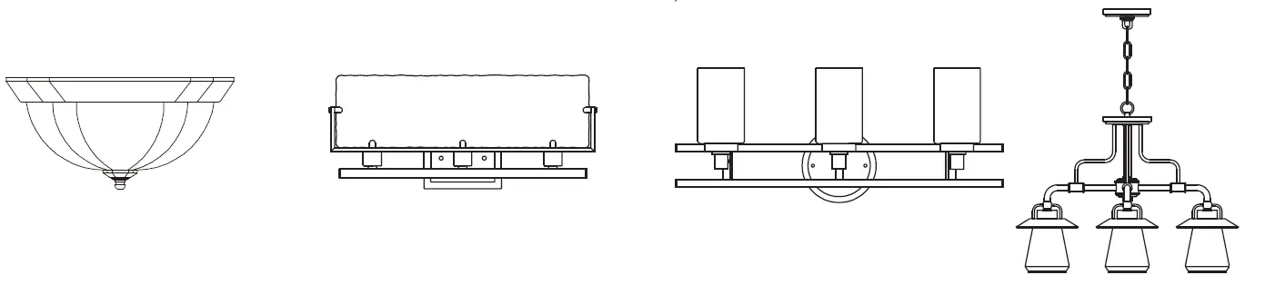Origin21 JWV9006A-2 6 Light Semi Flushmount Ceiling Fixture 2