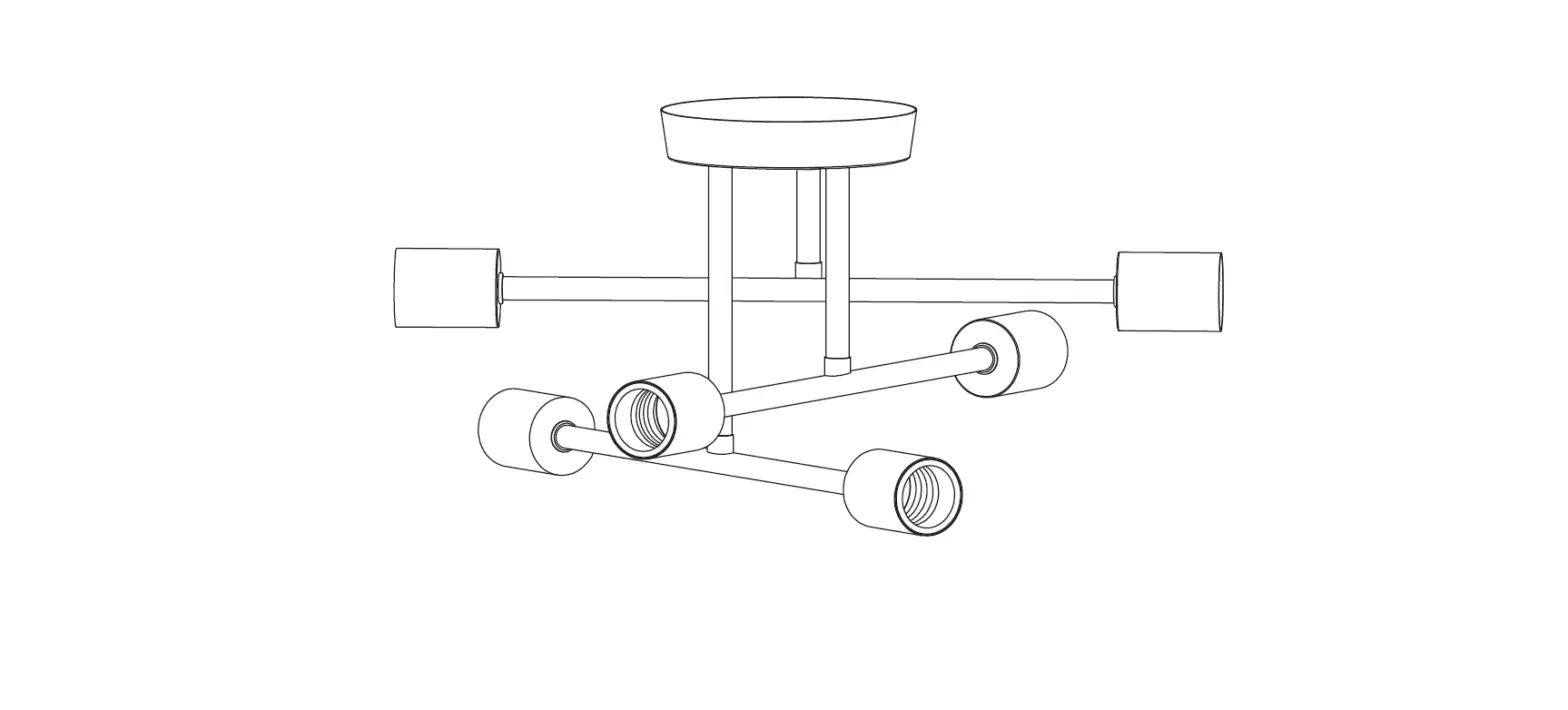 Origin21 Jwv9006a-2 6 Light Semi Flushmount Ceiling Fixture Installation Guide
