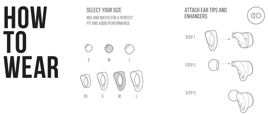 JBL Live 300TWS True Wireless in-Ear Headphones - How To Wear