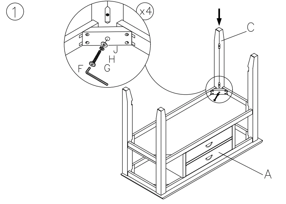 ASHLEY D583-59 Dining Room Whitesburg Dining Server - Figure 2
