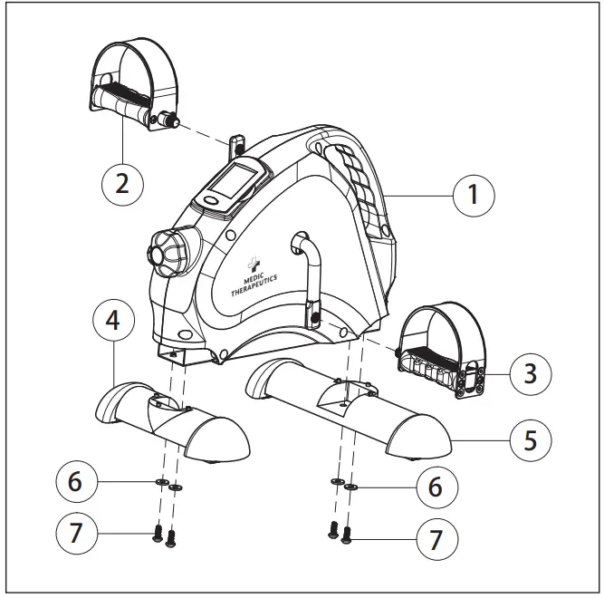 MEDIC THERAPEUTICS H408811 Mini Elliptical Pedal Exercise Bike - fig 1
