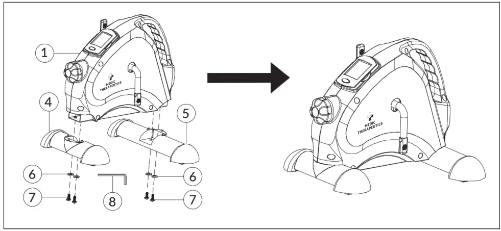 MEDIC THERAPEUTICS H408811 Mini Elliptical Pedal Exercise Bike - fig 2