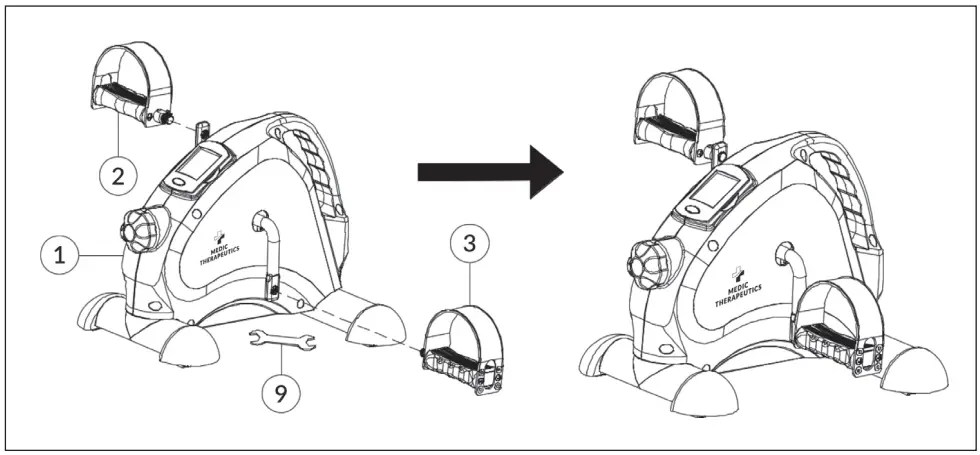 MEDIC THERAPEUTICS H408811 Mini Elliptical Pedal Exercise Bike - fig 3