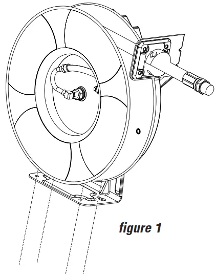 REELCRAFT RT402 OLP Series RT Spring Driven Hose Reels - Mounting the Hose Reel