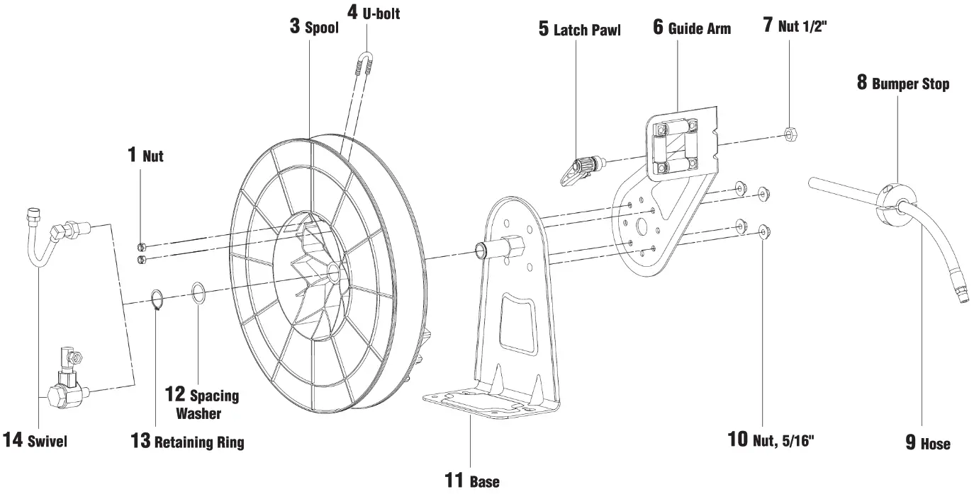 REELCRAFT RT402 OLP Series RT Spring Driven Hose Reels - Overview