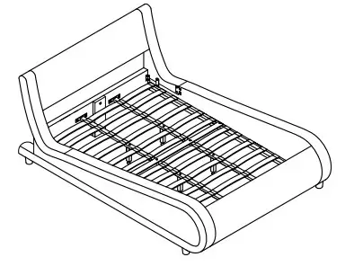 JAXPETY HG61K0965 80 Inch Modern King Size Leather Platform Bed Frame Product