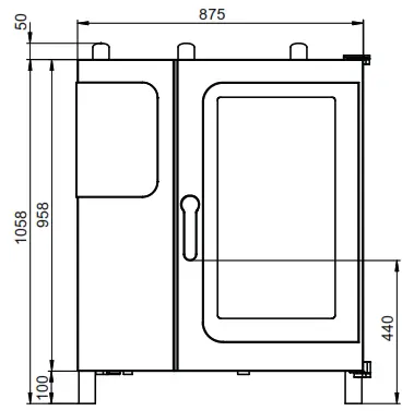 CXGSD10.10 Convotherm Maxx Pro Combi Steamer - Front view