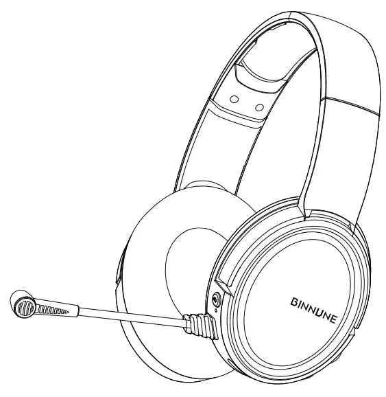 BINNUNE BW02 2.4G Wireless Gaming Headset