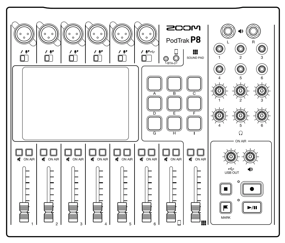 ZOOM Podtrak P8 Portable Multitrack Podcast Recorder