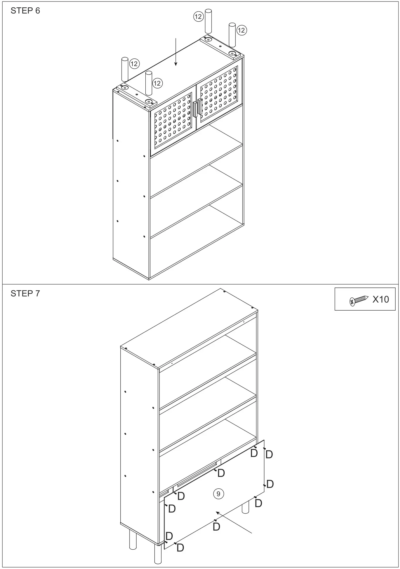 Kmart 42979517 Rattan Storage Shelves - Installation 4