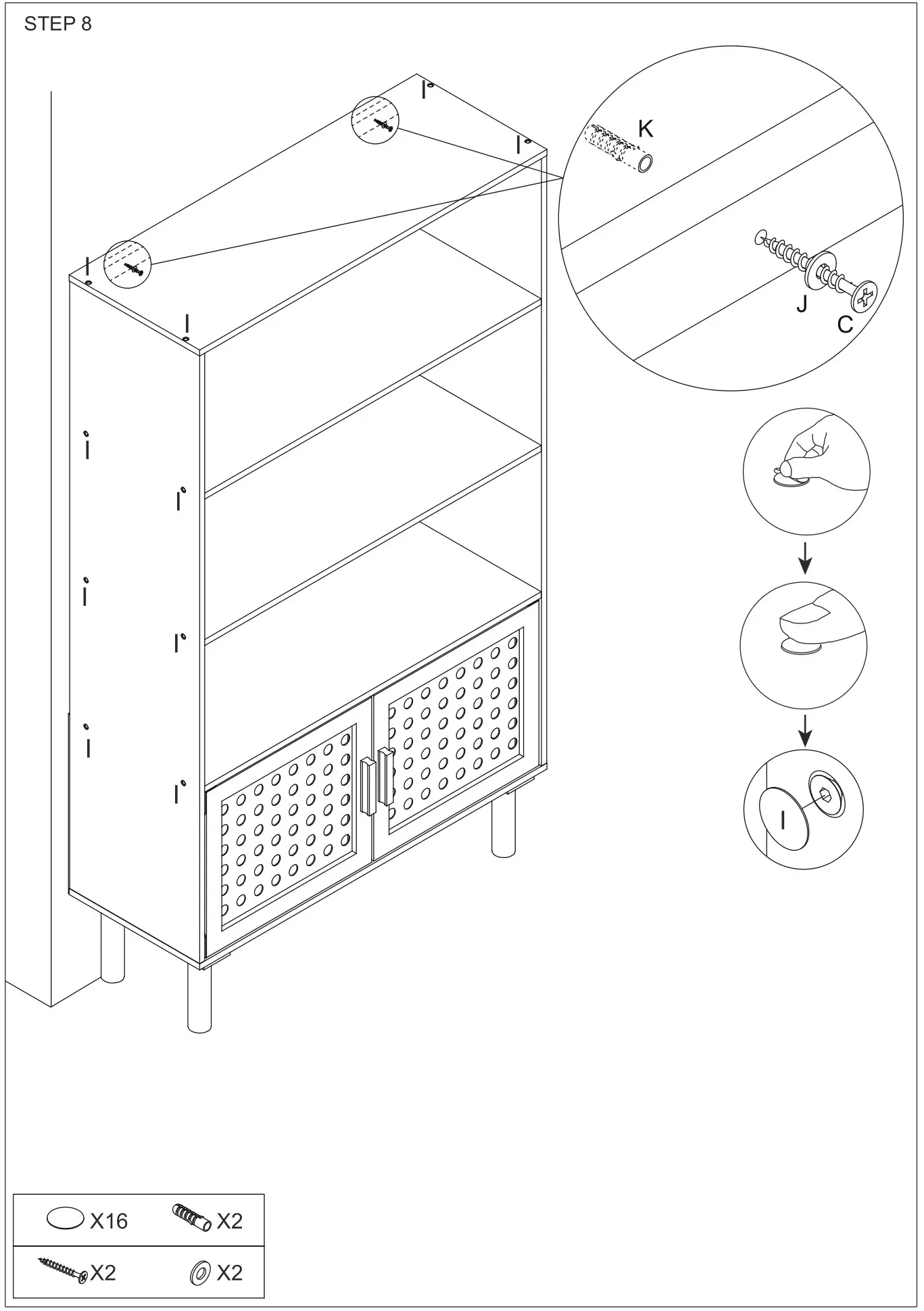 Kmart 42979517 Rattan Storage Shelves - Installation 5