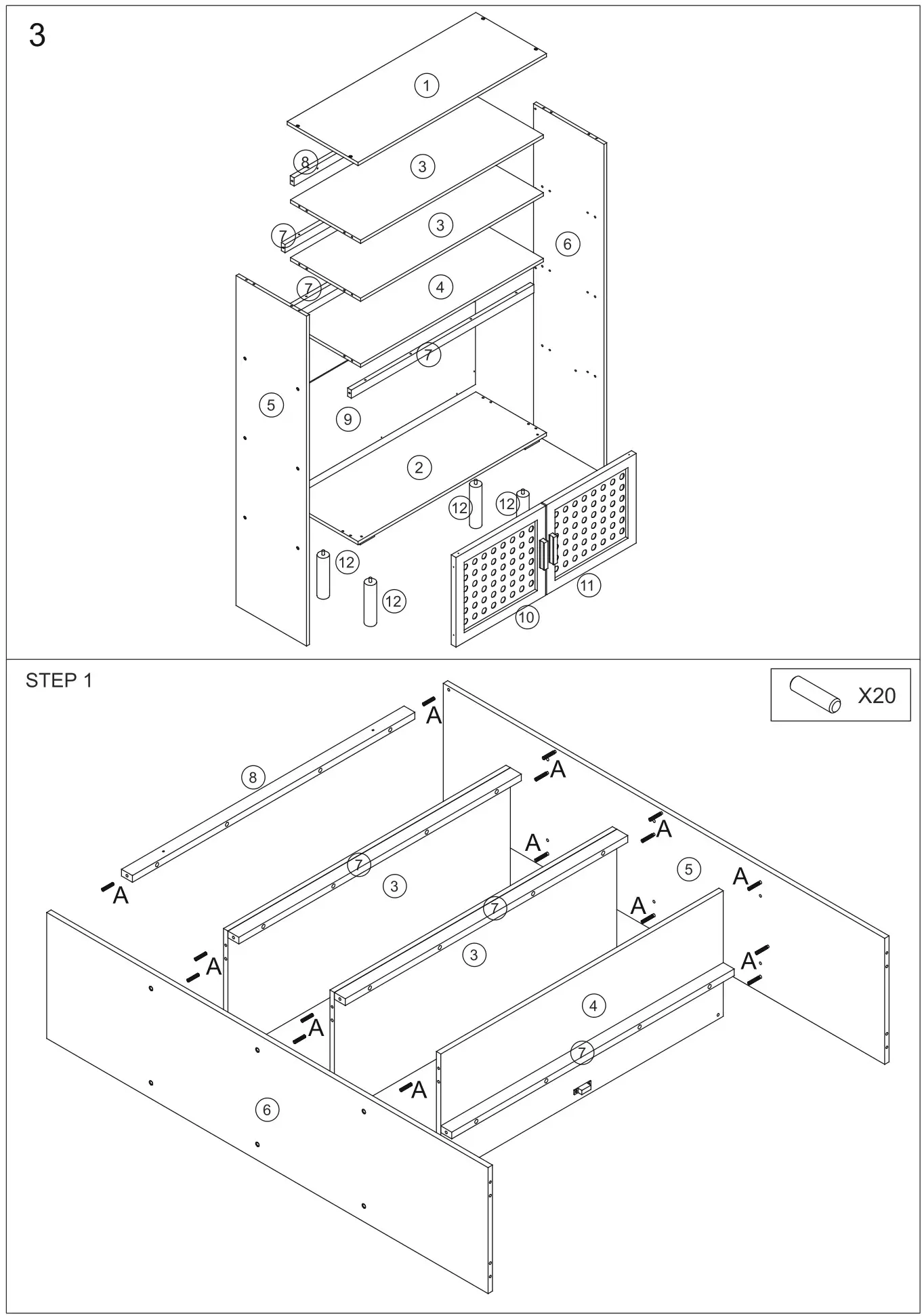 Kmart 42979517 Rattan Storage Shelves - Installation