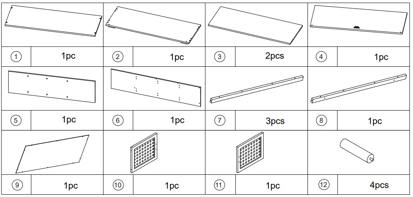 Kmart 42979517 Rattan Storage Shelves - Parts List