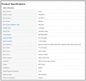 graphical user interface, table
