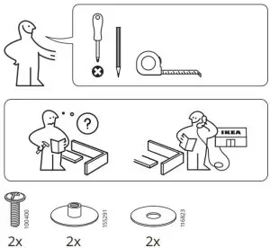 IKEA IKORNNES Standing Table Mirror - pig 1