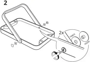 IKEA IKORNNES Standing Table Mirror - pig 3