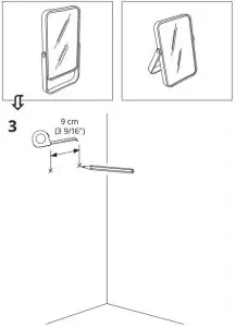 IKEA IKORNNES Standing Table Mirror - pig 4