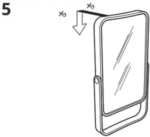 IKEA IKORNNES Standing Table Mirror - pig 6