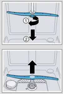 BOSCH SGS2ITW11E Freestanding Dishwasher - Cleaning spray arms