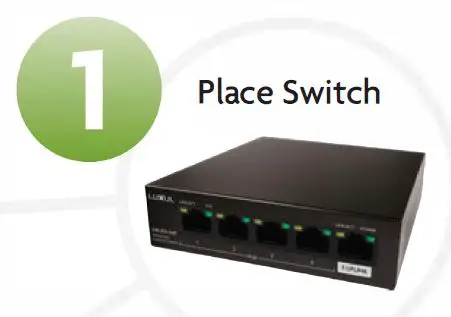 LUXUL SW-100-04P 4 Port Gb PoE+ Switch with Uplink 58W fig1