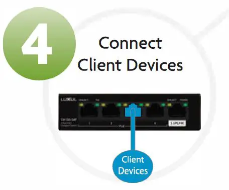 LUXUL SW-100-04P 4 Port Gb PoE+ Switch with Uplink 58W fig4