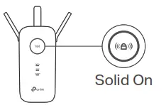 tp link RE450 AC1750 Wifi Range Extender - Solid On 1