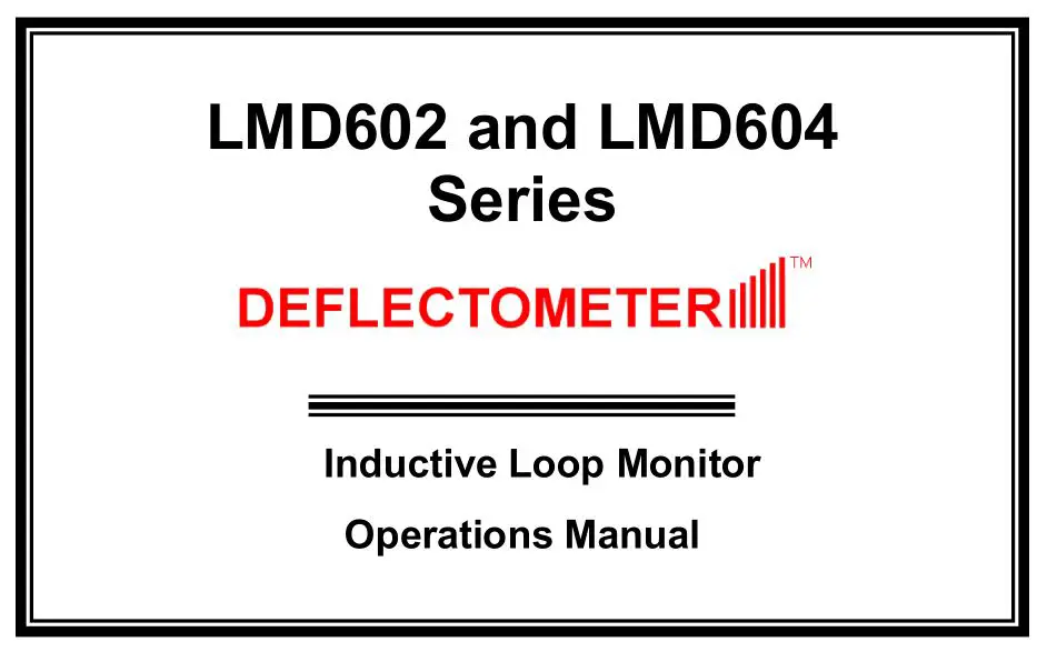 Eberle Design Deflectometer Inductive Loop Monitor User Manual