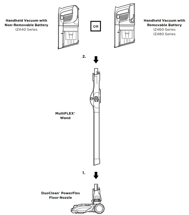 Shark VERTEX MultiFLEX DuoClean PowerFins - ASSEMBLY