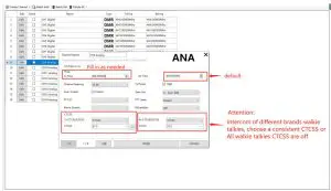 CONNECOM Walkie Talkie Communication Setting - ANA