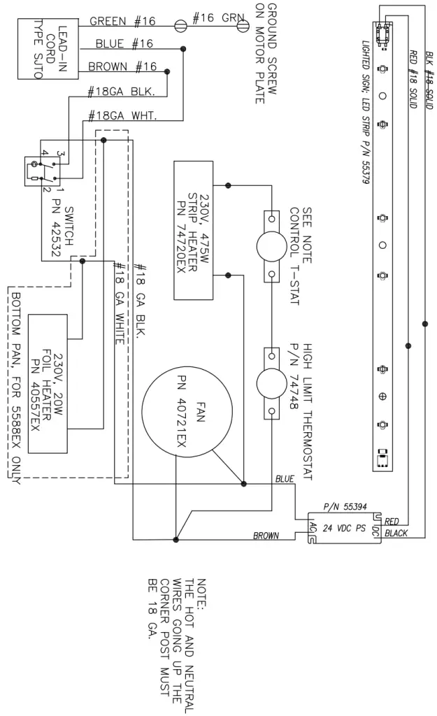 GOLD MEDAL 5888 Portion Pak Cheese Warmer and Warming Cabinet - Wiring Diagram 3