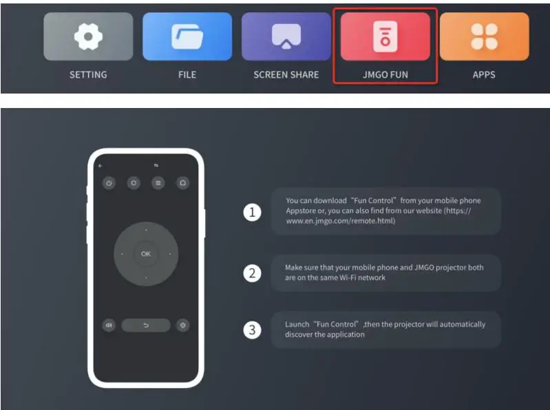 Shenzhen Holatek H79P Smart Projector Instruction Manual - JMGO FUN