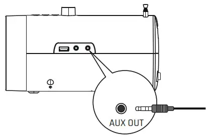 Klim BOOMBOX B4 Portable Speaker - AUXILIARY PORT (OUT)