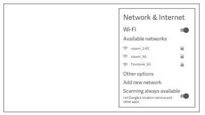 Xiaomi Mi 4K Laser Projector 150 - Internet