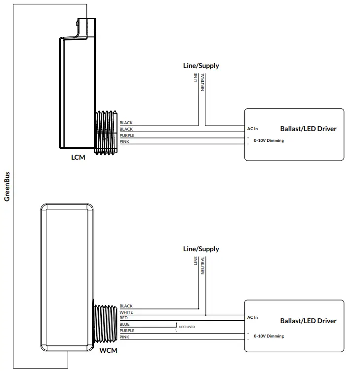 EnCELIum Wireless Control Module-WCM to LCM Wiring