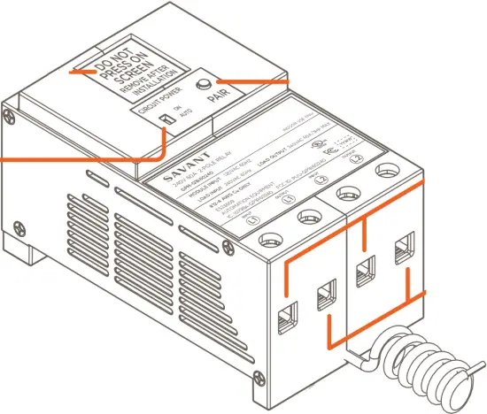 SAVANT QP1R60240 60 Amp Relay Companion Module with Current Transformer