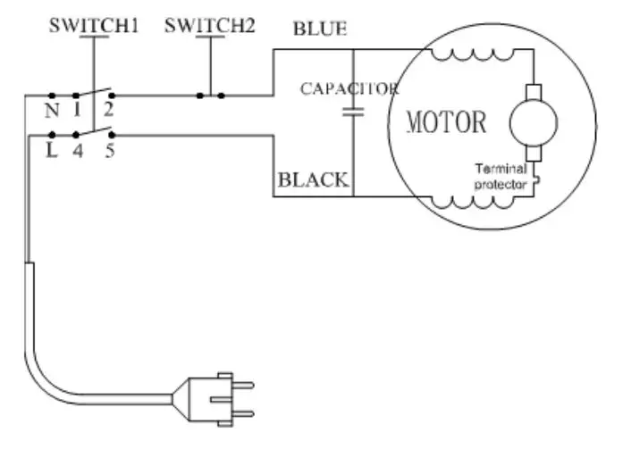 OYPLa 4629 2400W 180Bar High Pressure Jet Washer Cleaner User Manual - Electrical Diagram