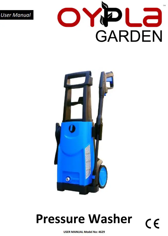 OYPLa 4629 2400W 180Bar High Pressure Jet Washer Cleaner User Manual