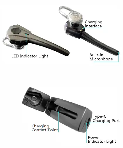 Shenzhen Quanmeng Technology A16 Business Bluetooth Headset with Charging Case 2