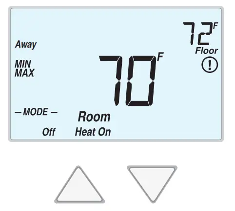 tekmar 519 Radiant Thermostat - Home Screen