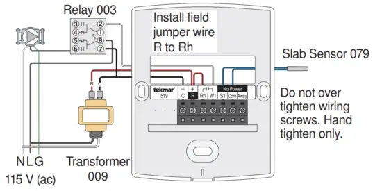 tekmar 519 Radiant Thermostat - Relay 003
