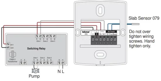 tekmar 519 Radiant Thermostat - Switching Relay