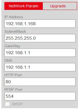 honic UltraHD 4K 8MP Weatherproof Outdoor POE IP Camera User Guide - Change parameters or Enable DHCP