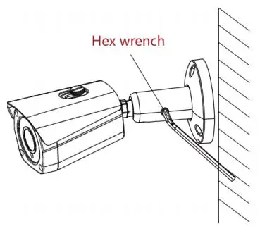 honic UltraHD 4K 8MP Weatherproof Outdoor POE IP Camera User Guide - Tighten the screw with hex wrench to complete the installation