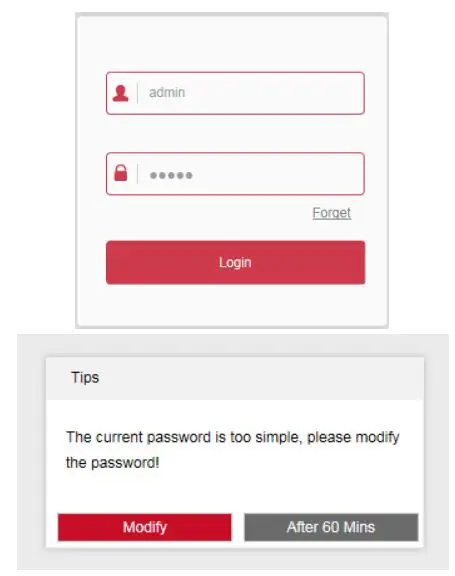 honic UltraHD 4K 8MP Weatherproof Outdoor POE IP Camera User Guide - user name and password
