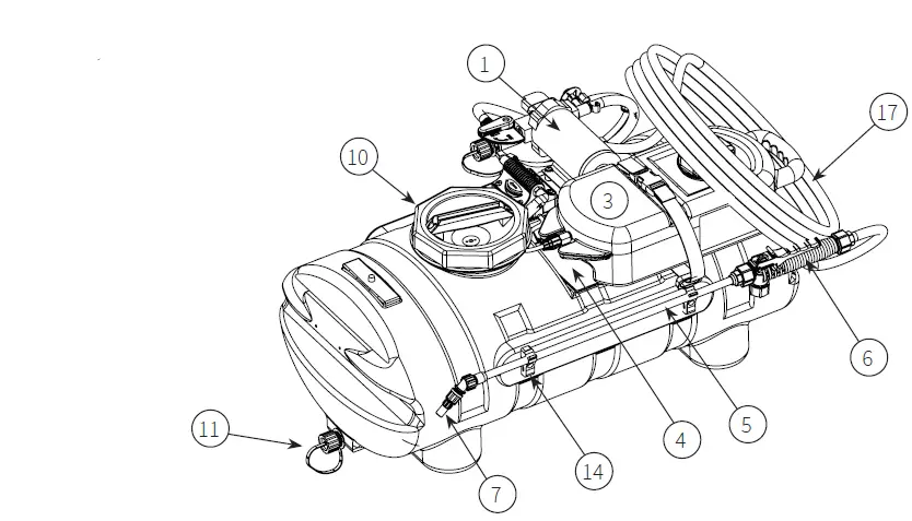 CHAPIN 97361 15 Gallon Mixes On Exit ATV Sprayer fig 12