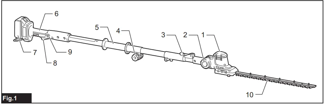 makita-DUN461W-Cordless-Pole-Hedge-Trimmer-1