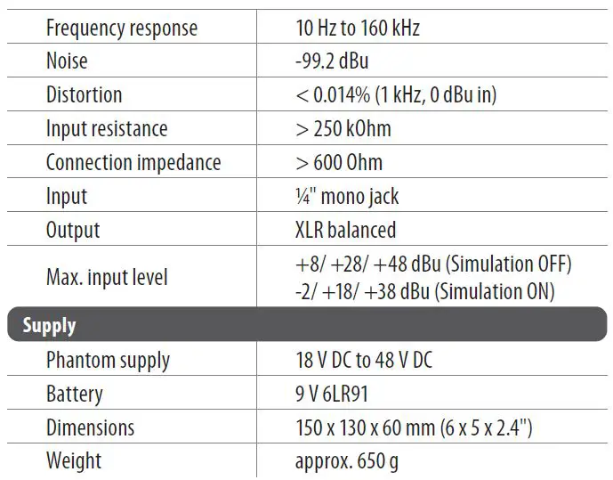 behringer ULTRA-G GI100 Professional Battery-Phantom Powered DI-Box-fig2